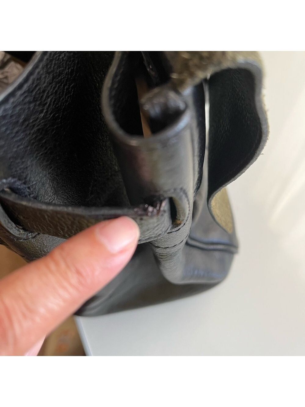 MULBERRY BLACK GRAINED LEATHER BAYSWATER - Picture 7 of 15